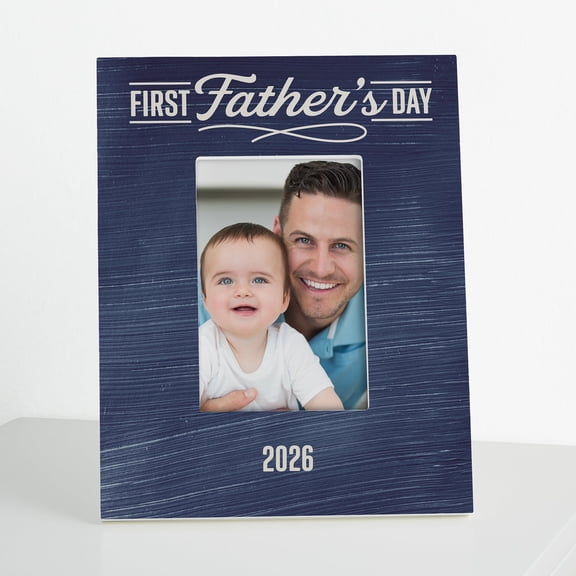 Personalization Mall Daddy's First Father's Day 4x6 Tabletop Frame- Vertical