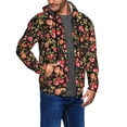 thumbnail image 3 of Zip Up Hoodies for Men - Colorful Rose Flowers Long Sleeve Comfrt Men'S Fashion Hoodies & Sweatshirts, Jackets for Men Hoodies Pullover Clothing Clothes with Pouch, 3 of 5