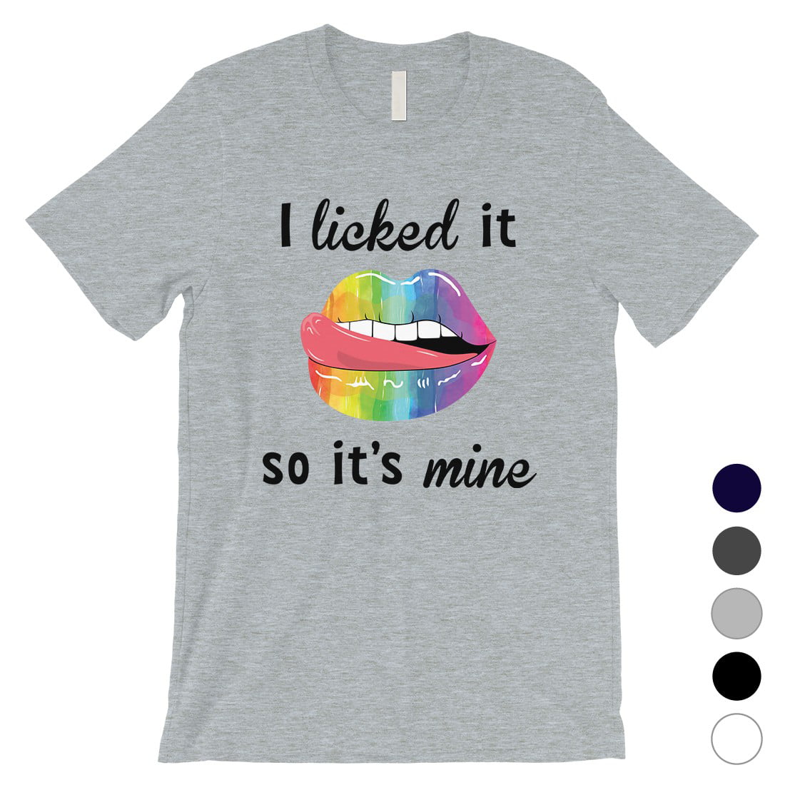 Funny LGBT T-Shirt S-5XL Gay Pride I Licked It So Its LGBT Rainbow Lip