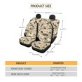 thumbnail image 7 of HUISEFOR 4 Pack Car Seat Cover Full Set Elastic Polyester Anti Slip Comfortable, All‑Season Protection, Front and Back Split Bench Protector, Universal Fit for SUV Sedan, 7 of 7