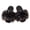 Black-1, variant on Women Fur Slides Sandal with Soft Furry Faux Fox Fur Lovely House Outdoor Slippers for Ladies Multicolor