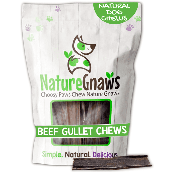 Nature Gnaws Beef Jerky Dog Chews, 4-5"