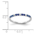 thumbnail image 3 of 14K White Gold Ring Band Gemstone Sapphire Round Blue, Size 8, 3 of 3