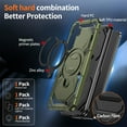 thumbnail image 3 of Dteck Magnetic Case for Samsung Galaxy S23 Plus,Shockproof TPU+PC Ring Holder Case Compatible with Mag Safe Military Drop Protection Kickstand Back Cover,Green, 3 of 7
