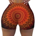 thumbnail image 2 of Cauagu Mandala for Womens Workout Impact Shorts,Booty Biker Shorts High Waisted Elastic Athletic Shorts for Yoga Gym Running Sports-Small, 2 of 8