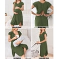 thumbnail image 3 of Avidlove Maternity Nursing Nightgowns with Button 3 In 1 Labor and Delivery Gown for Hospital and Breastfeeding Flying Short Sleeve Pregnancy Pajamas Dress Sleepwear with Pocekt, 3 of 8
