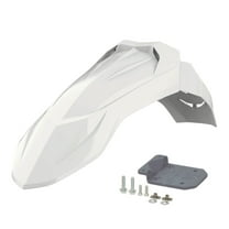 Polisport Supermoto (SM) Motocross (MX) UFX Front Fender - Universal Fit for all Full Size Dirt Bikes - White