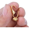 thumbnail image 2 of 20 Pieces Earring Clip Backs Clip-on Earring Converter Components Findings with Post for None Pierced Ears, Silver and Gold, 2 of 13