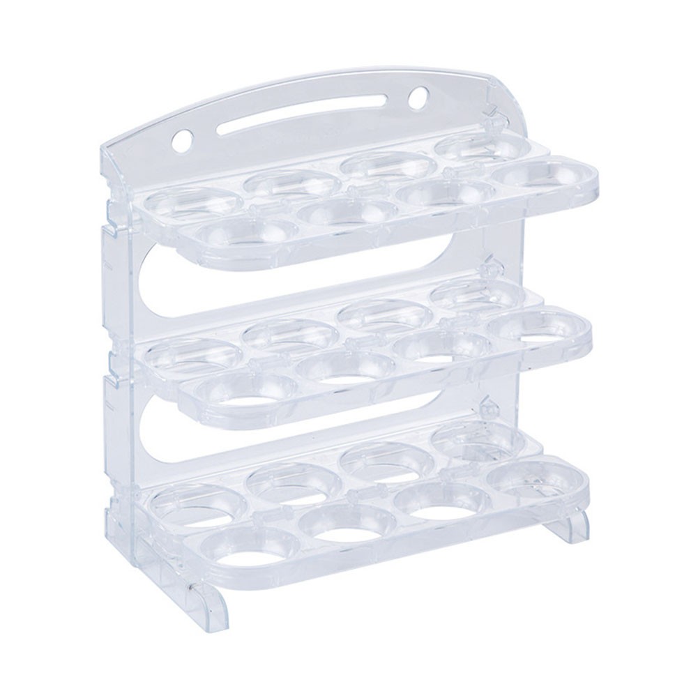 Folding Egg Holder Storage Box for Refrigerator Egg Tray Fridge