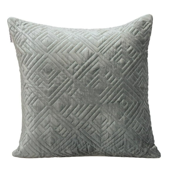 Parkland Collection Eris Transitional Quilted Charcoal Throw Pillow
