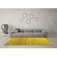 thumbnail image 3 of Ahgly Company Machine Washable Indoor Rectangle Abstract Yellow Modern Area Rugs, 2' x 4', 3 of 4