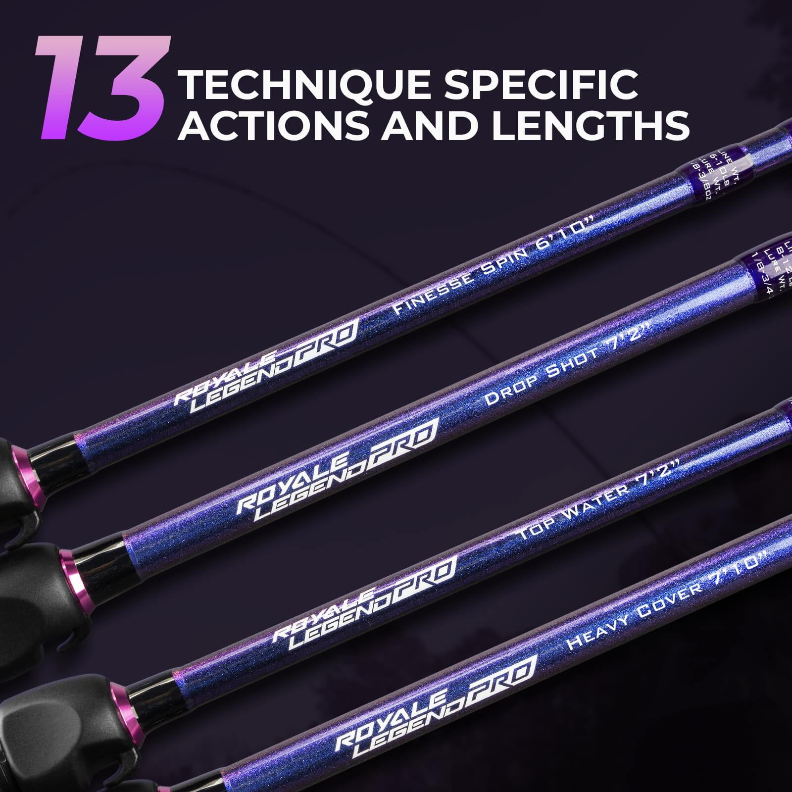 KastKing Technique Bass Fishing Rods, PTS Power Transition System-Royale Legend Pro
