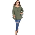 thumbnail image 3 of BluTop Cuello Redondo Mangas Raglán TalExtPaMujer Verde XL, 3 of 7