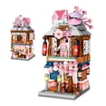thumbnail image 3 of Japanese Street View Shop Building Blocks House Toy, 4 Models Mini DIY Building Blocks Model MOC Construction Toy, 3 of 7