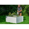 thumbnail image 3 of Vita Classic 4 in L x 4 in W x 22 in H Vinyl Keyhole Composting Garden, White, VT17101, 3 of 8