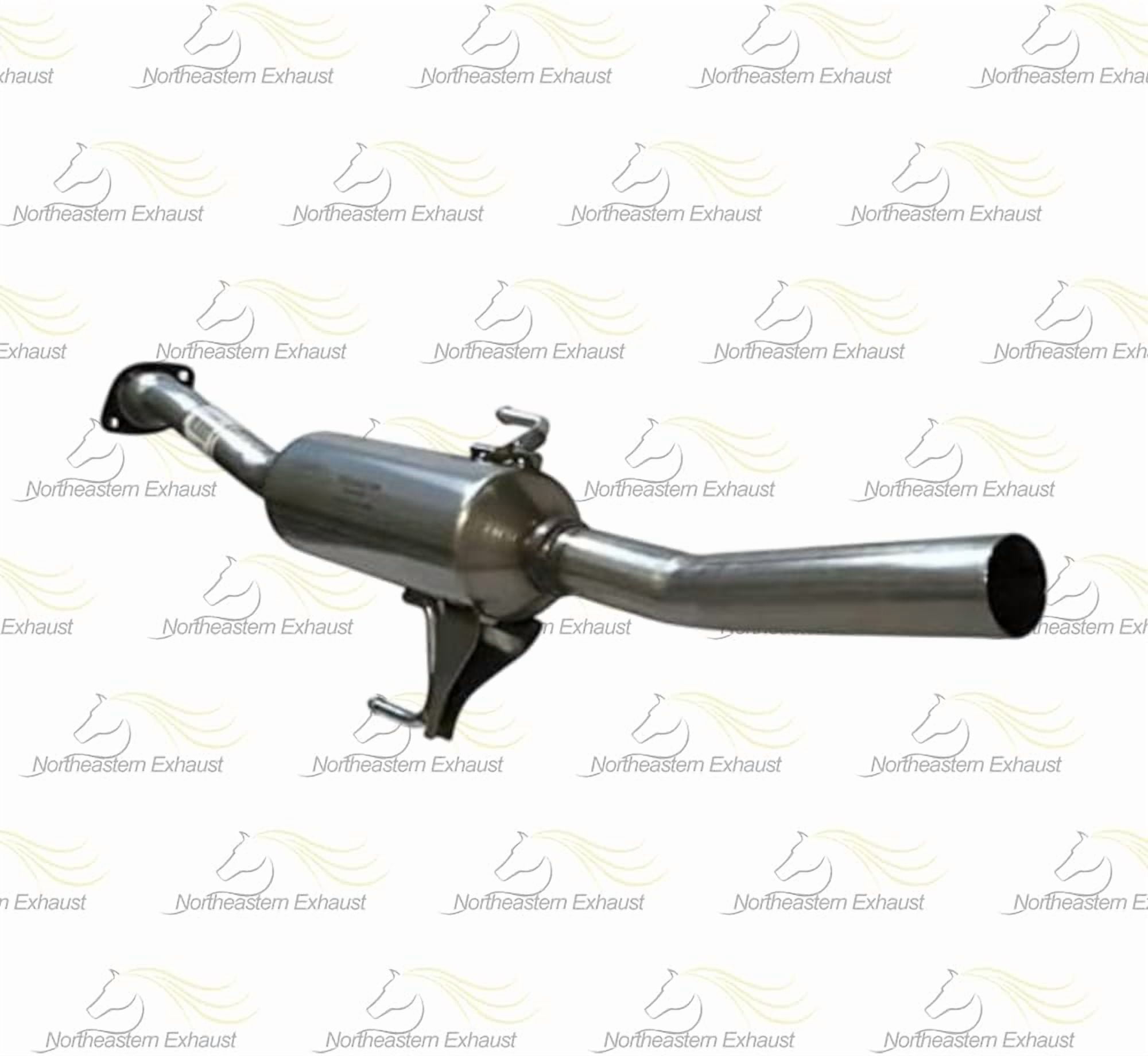 Stainless steel Exhaust Resonator pipe with Hangers and Bolts compatible with 2001-03 RAV4