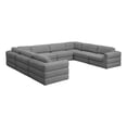 thumbnail image 2 of Meridian Furniture Beckham Grey Durable Linen Textured Fabric Modular Sectional, 2 of 3