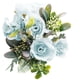 thumbnail image 5 of Injueey Rosa de tela de seda decorativa para el hogar o la oficina, ramo de rosas artificiales realistas para fiesta de boda Flores artificiales azul, 5 of 6