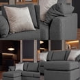 thumbnail image 4 of Sala Modular Easy Living Terra Gris Oxford de Tela con Taburete Reversible para 3 Personas, 4 of 7
