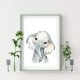 thumbnail image 2 of Set de 4 carteles decoración para habitación infantil - carteles bebé niño o niña - animales safari selva - decoración pared imagen jirafa elefante cebra tigre，15x20cm JAMW Sencillez, 2 of 5
