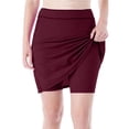 thumbnail image 2 of Tiqkatyck Skirts for Women, Women's Active Performance Skort Lightweight Skirt for Running Tennis Golf Sport Long Skirt Wine, 2 of 6
