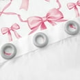 thumbnail image 4 of Cute Bow 30%-50% Blackout Curtains Pink Kawaii Bowknot 52"Wx84"L Curtains & Drapes Watercolor Bow Tie Patchwork Pink White Window Curtains Check Bow Window Treatments 2 Panels, 4 of 6