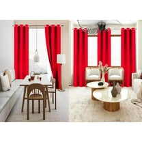100% Blackout Adam 2 piece panels 84 inch length room darkening grommet top window drapes for living room red solid color for bedroom home décor