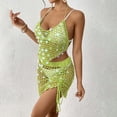 thumbnail image 6 of COMVALUE Womens Swimsuit Cover Up 2 Piece Sequin Crochet Set Bikini Coverups Beach Outfits 2026 (One Size, Green), 6 of 8
