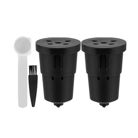 

2 Pcs Refillable Coffee Filter Cup Reusable Coffee Pod Filled Capsule Compatible with 1.0 K Cup Coffee A
