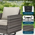 thumbnail image 5 of Unnifurnzi Wicker Patio Furniture Set-8 Pieces Outdoor Furniture with Outdoor Swivel Rocking Chairs and Patio Chairs Outdoor Sofa with Ottoman for Porch Deck Balcony Garden-Gray/Beige, 5 of 7