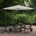 thumbnail image 2 of Northlight 10' Outdoor Patio Off-Set Umbrella with Crank and Tilt - Beige, 2 of 6
