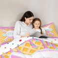 thumbnail image 4 of Erosebridal Pink & Cyan Dripping Waffle Pink Baseball & Bat Sketch Graphic Twin Comforter Sets 3-Piece, Sport Graphic Bedding Set for Girls Kids,Microfiber Bedroom Decor, 4 of 6