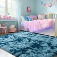 thumbnail image 2 of Conbriboy 6x9 Area Rugs For Living Room Tie-dye Peacock Blue, Fluffy Shaggy Fuzzy Plush Furry Large Floor Carpet,Non-Slip Carpet Anti-Slip Washable Modern Soft Rug For Bedroom Girls Boys Room Indoor, 2 of 7