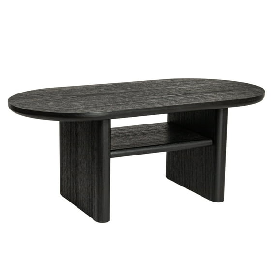 Creative Co-Op Sturdy Firwood Coffee Table, Black