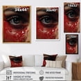 thumbnail image 4 of Designart "Ruby Reflections In A Woman'S Portrait" Fashion Woman Wall Decor, 4 of 7