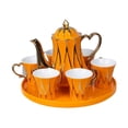 thumbnail image 3 of Juego de té de cerámica tetera y tazas para beber agua de té de café con tazas de café para bandeja para la fiesta de la fiesta de té regalo, 3 of 8