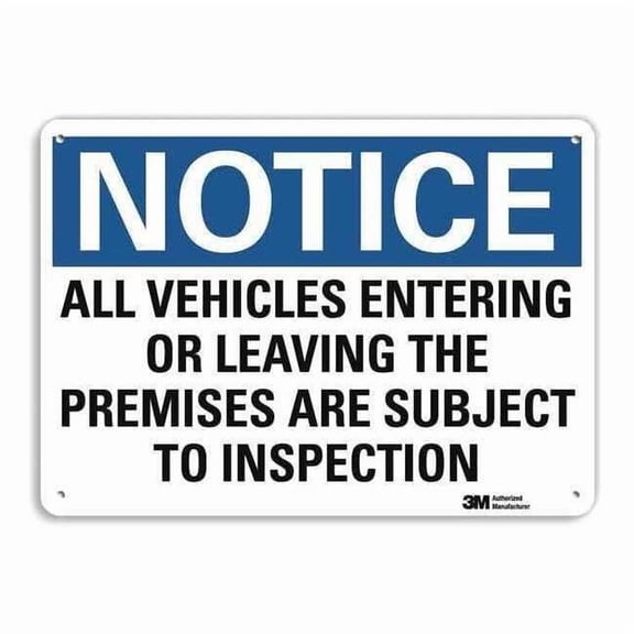 Lyle Notice Sign,10 in x 14 in,Aluminum U5-1060-RA_14X10