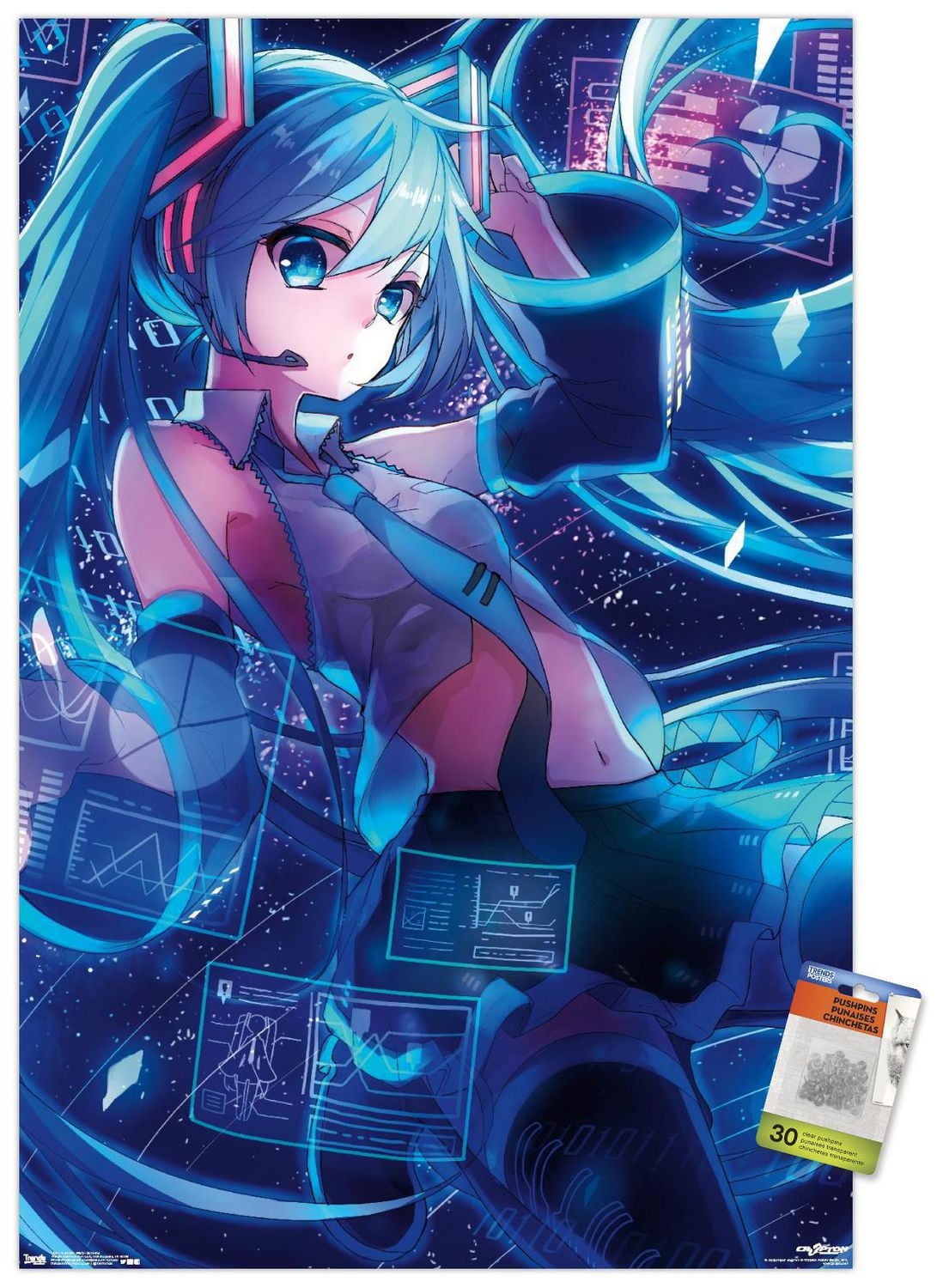 Hatsune Miku - Screens Wall Poster, 22.375" x 34"