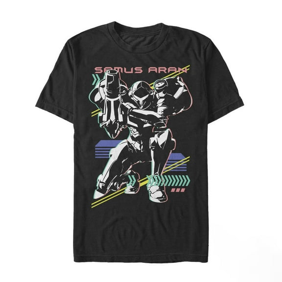 Men's Nintendo Metroid 80's Vibe Graphic Tee Black Large