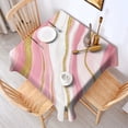 thumbnail image 2 of Pink White Gold Marble Pattern Square Tablecloth,Waterproof Square Table Cover,Wipeable Spillproof Washable Table Cover for Home Kitchen Party Decor 42"X42"(107x107cm), 2 of 6