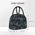 thumbnail image 5 of YFYANG Portable Waterproof Insulated Lunch Bag, Grey Abstract Texture Reusable Cooler Bag / Picnic Bag for Adults Teens, 5 of 9