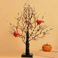 thumbnail image 2 of Vintage Glowing Tree with Cardinals, 21in LED Vintage Glowing Tree, Battery Powered LED Twinkle Trees Lamp with Lighted Branches, for Holidays, Home Décor (Red), 2 of 6