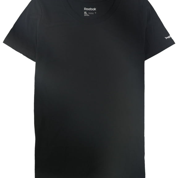 Reebok Womens Solid Basic T-Shirt, Black, Small