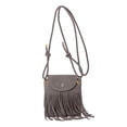 thumbnail image 2 of HAIJIE Fringe Crossbody Bag Mini Casual Shoulder Bag Mini Fringe Purse Small Phone Bags for Women Western Cell Phone Wallet with Zipper Pockets (Style G-Grey,One Size), 2 of 5