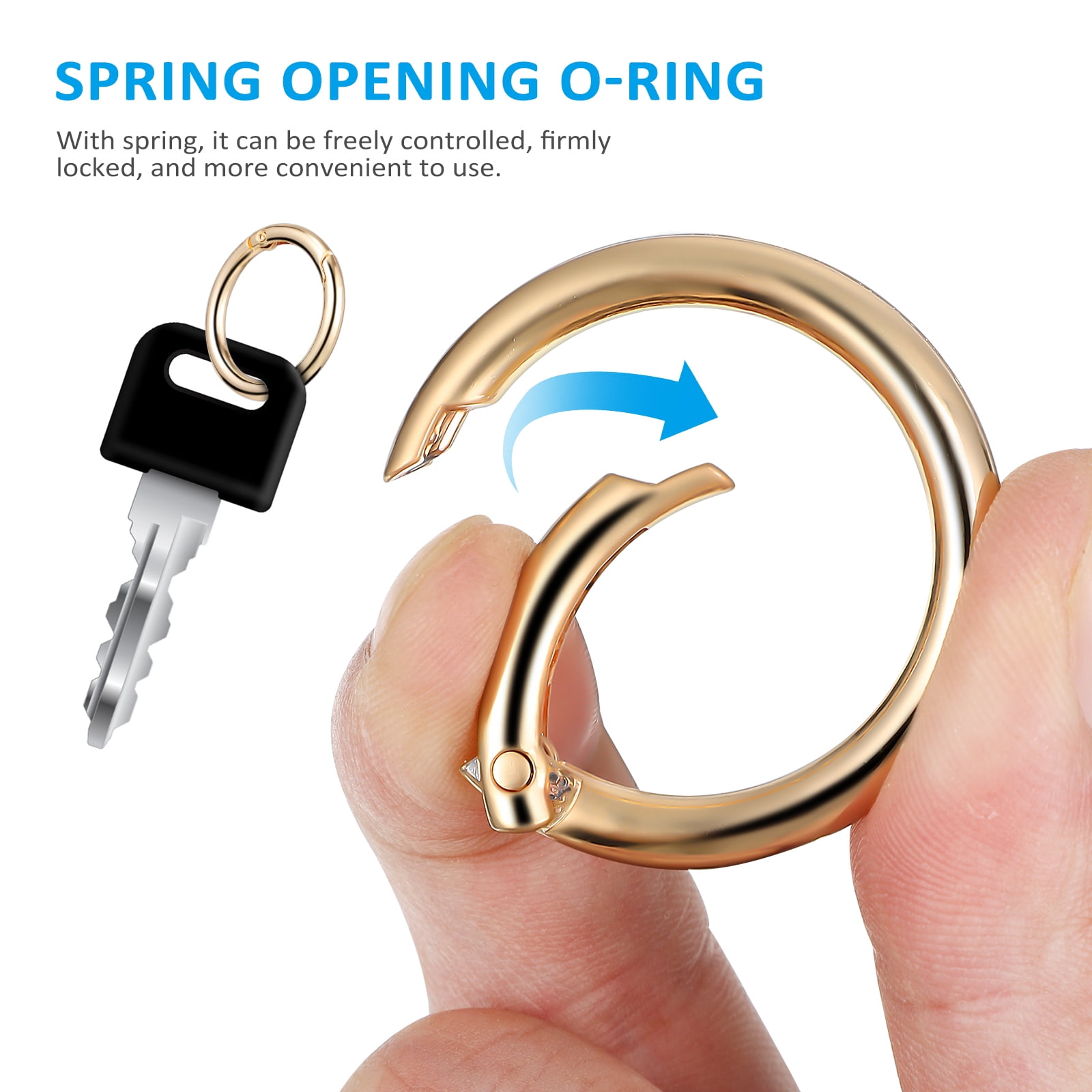 Round carabiner 30 Pcs Round Carabiners Clips O Ring Snap Clip Hooks