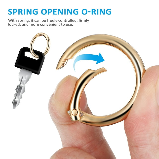 Round carabiner 30 Pcs Round Carabiners Clips O Ring Snap Clip Hooks