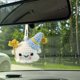 thumbnail image 4 of xihome Llavero de fantasma tejido de Halloween, colgante para coche, lindo accesorio para muñeco con sombrero en morado, amarillo y azul, 4 of 6