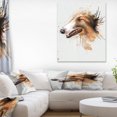 thumbnail image 1 of Brown Dog Portrait Watercolor - Oversized Animal Wall Art, 1 of 3