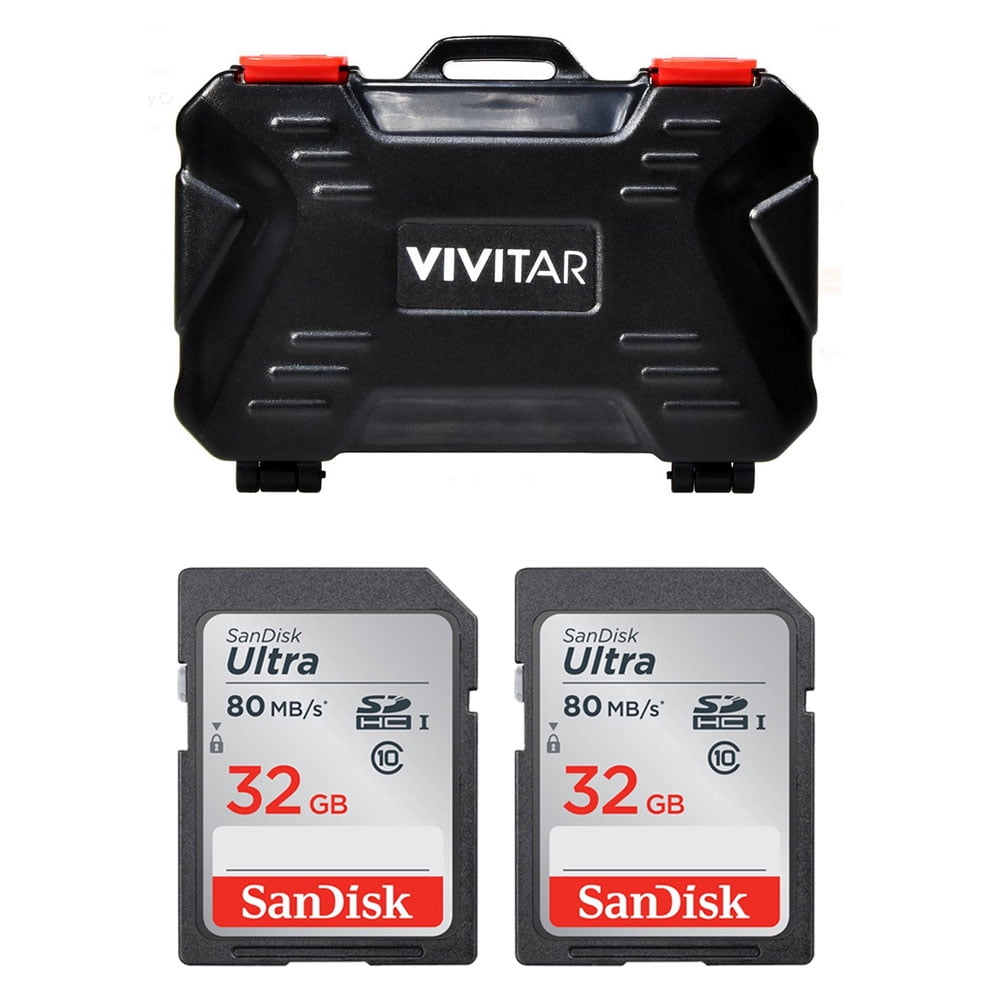 Vivitar Memory Card Hard Protector Case Holds 4 CF, 8 SD & 12 MicroSD