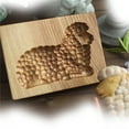 thumbnail image 5 of Moldes de galletas de madera, cortador de galletas grabado en relieve con patrón de piñas de ciervo de árbol de Navidad para hornear galletas en relieve, 5 of 5